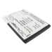 CS-EAV340SL battery angled rear view, rotated label, polarity markers visible
