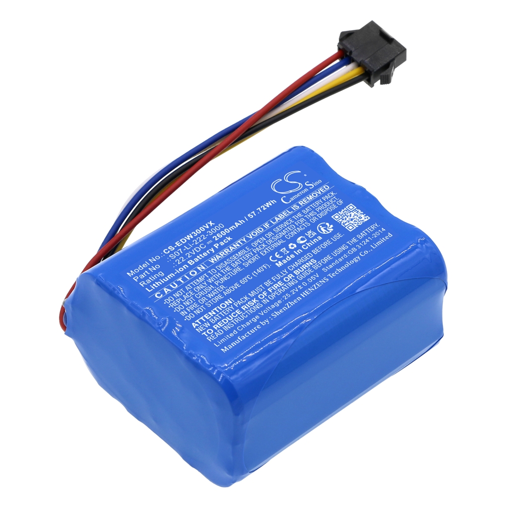 Batterijen voor stofzuigers Ecovacs CS-EDW300VX