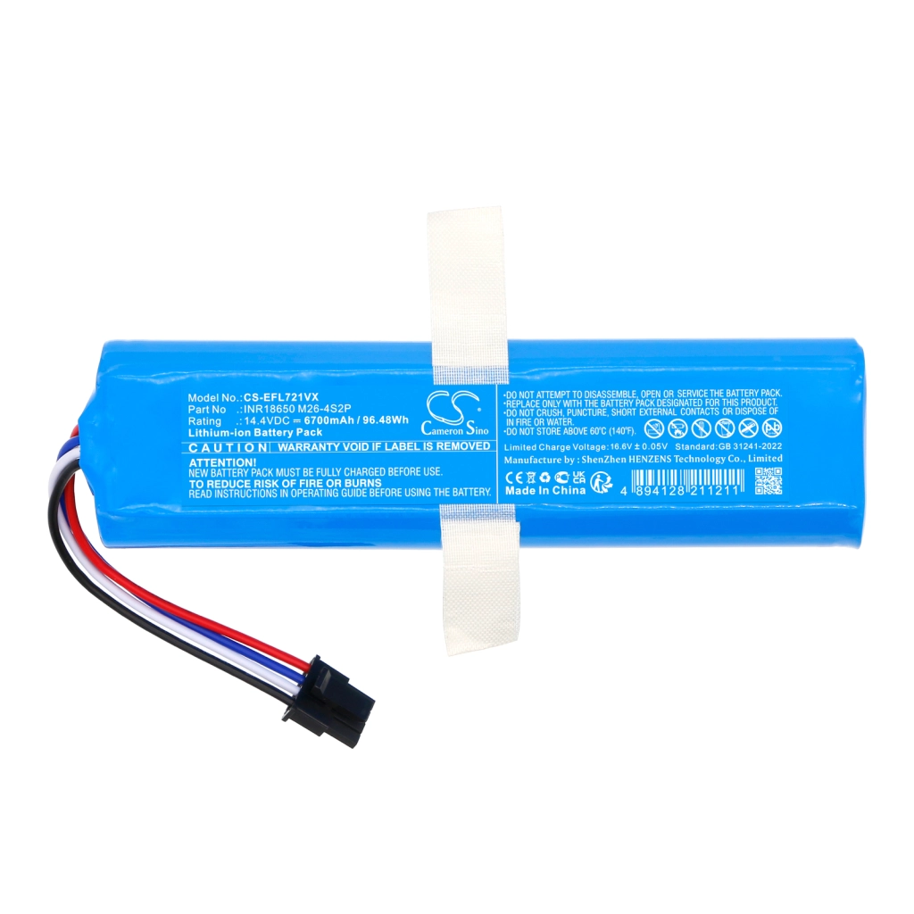 Batterijen Vervangt INR18650M26-4S2P