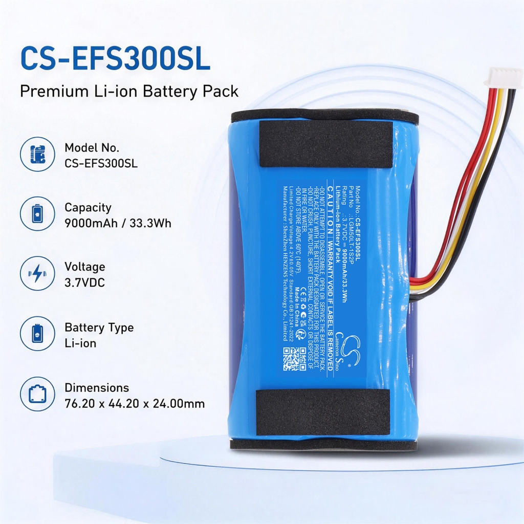 Battery compatible with Eufy CS-EFS300SL