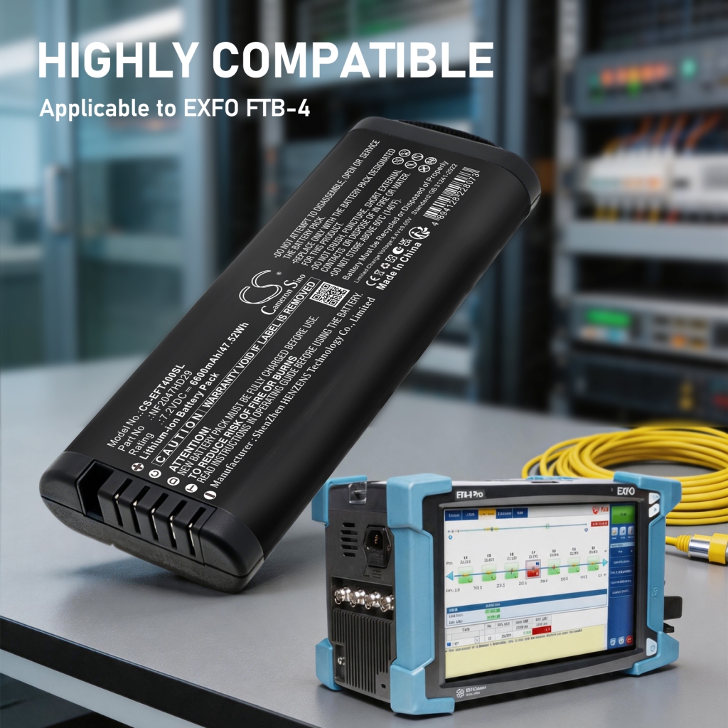 Battery compatible with Exfo CS-EFT400SL