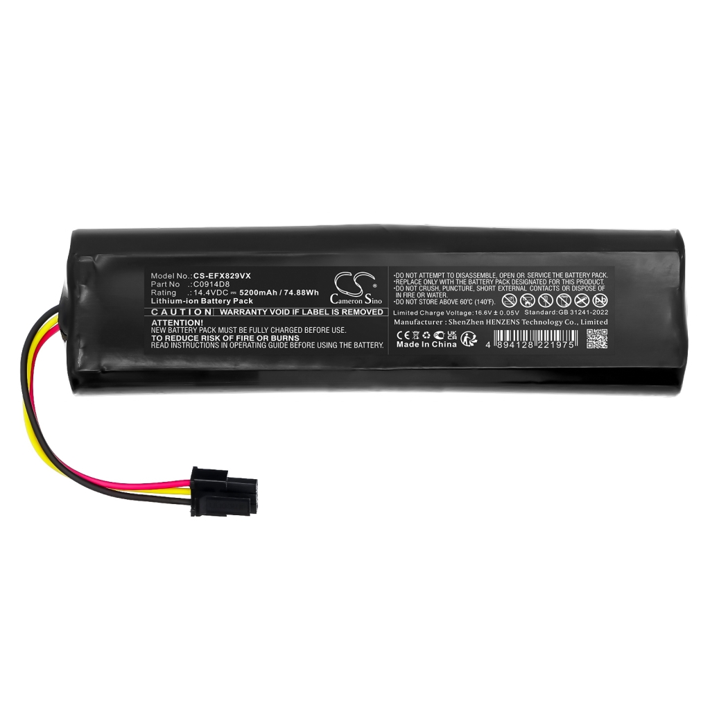 Batterijen voor stofzuigers Eufy CS-EFX829VX