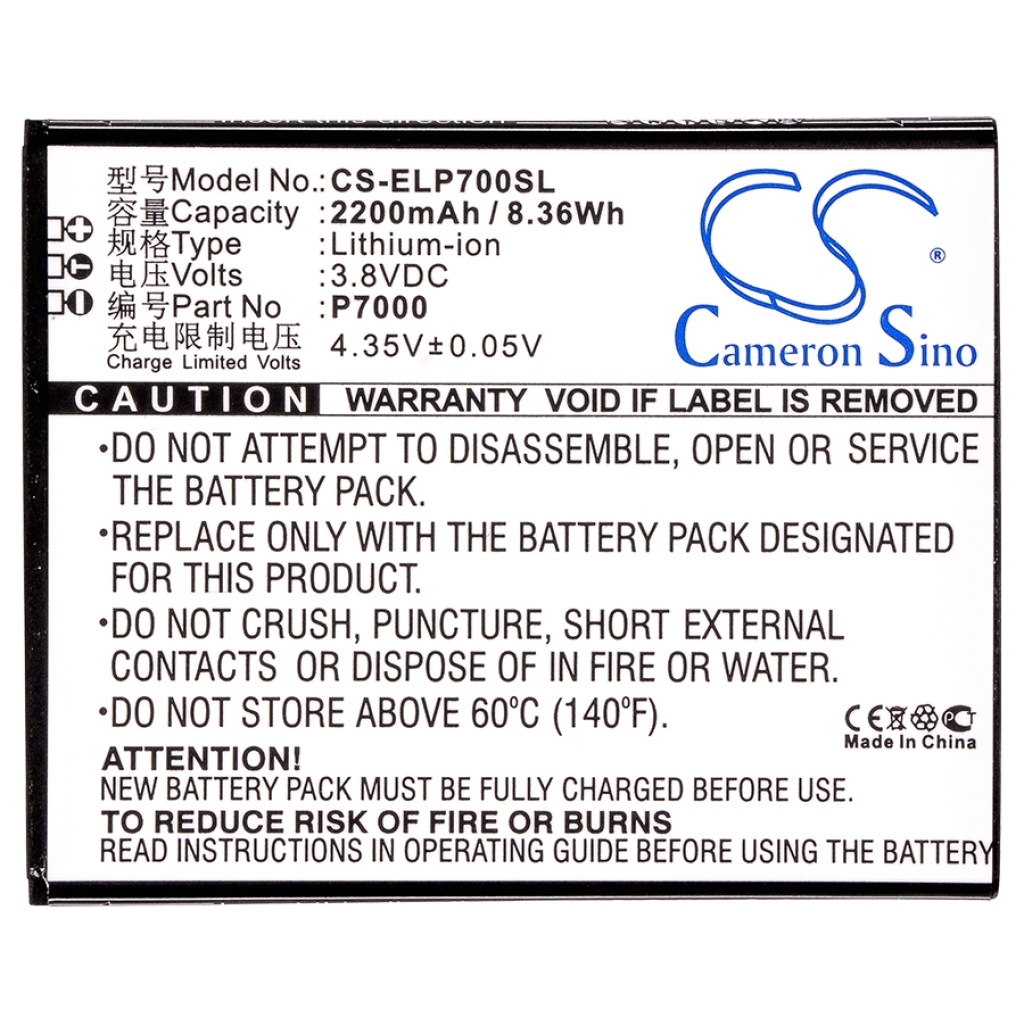 Compatibele batterijvervanging voor Elephone P7000