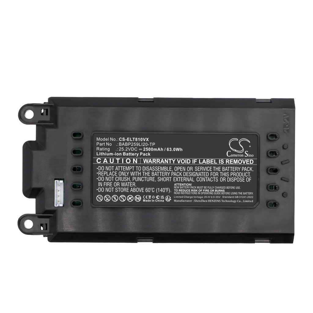 Batterijen voor stofzuigers Electrolux CS-ELT810VX