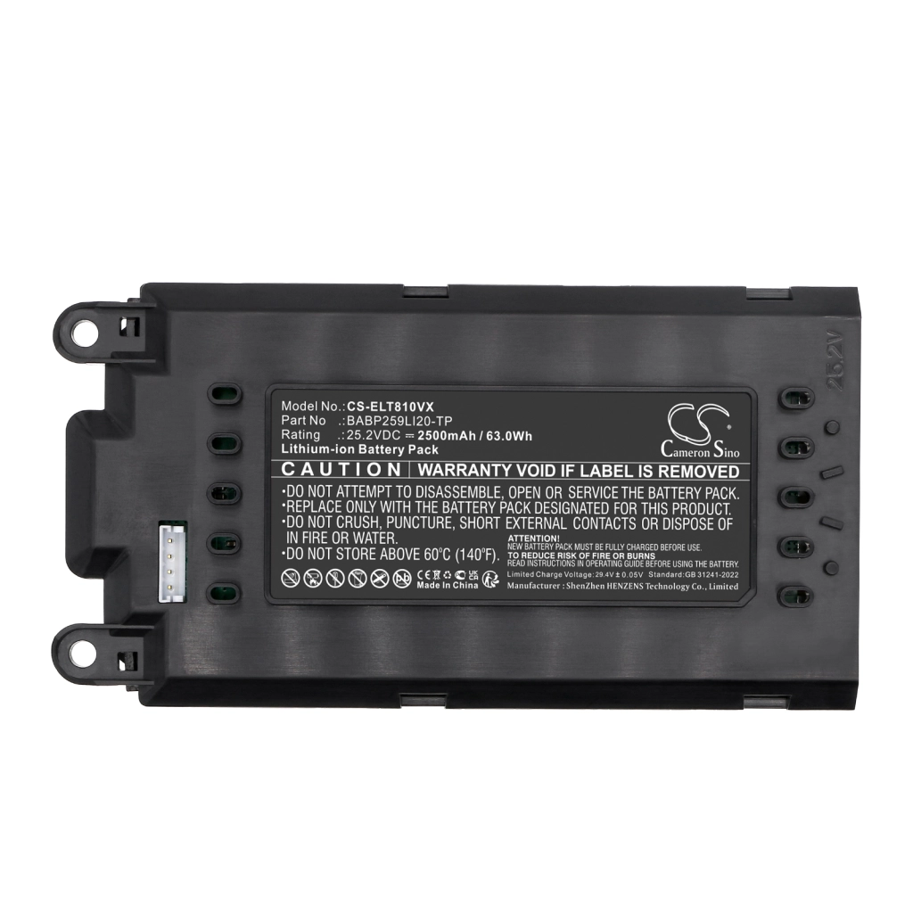 Batterijen voor stofzuigers Electrolux CS-ELT810VX