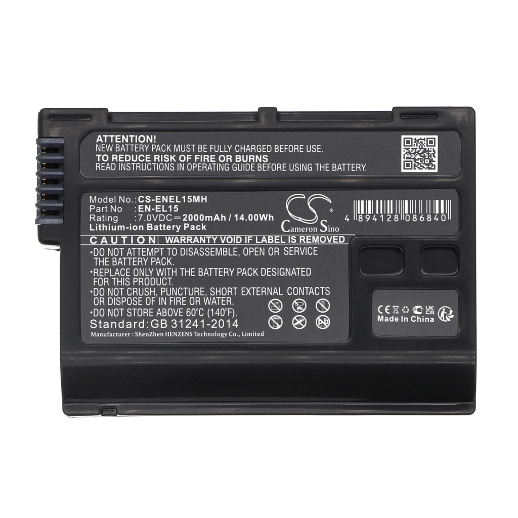 Batterijen Vervangt EN-EL15c