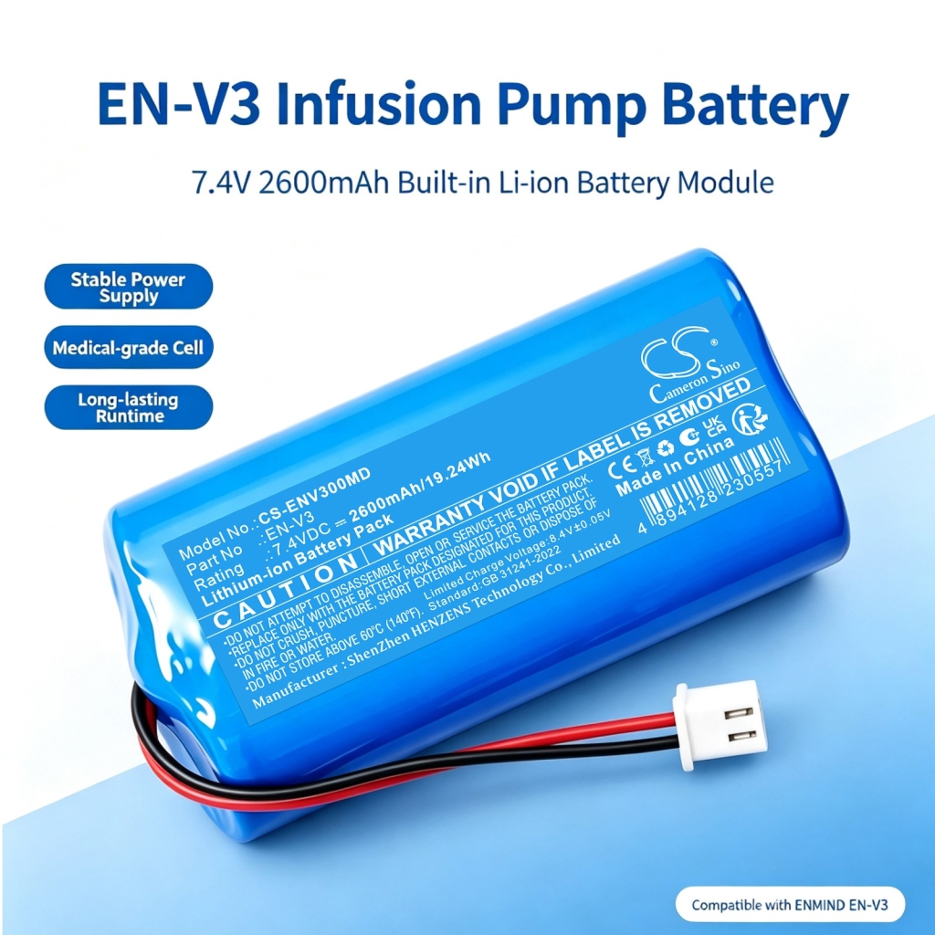 Batterijen compatibel met ENMIND EN-V3 EN-V3 CS-ENV300MD