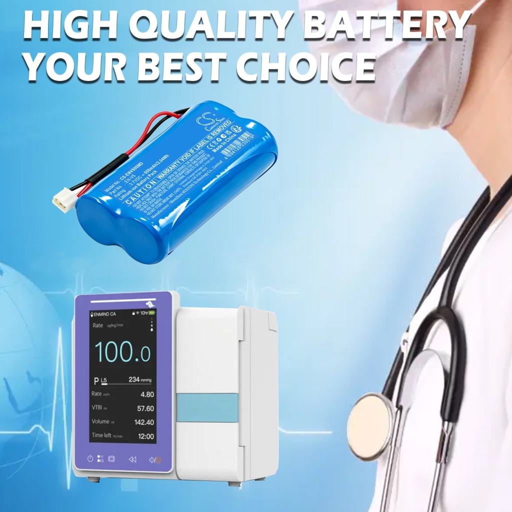 Battery compatible with Enmind CS-ENV500MD