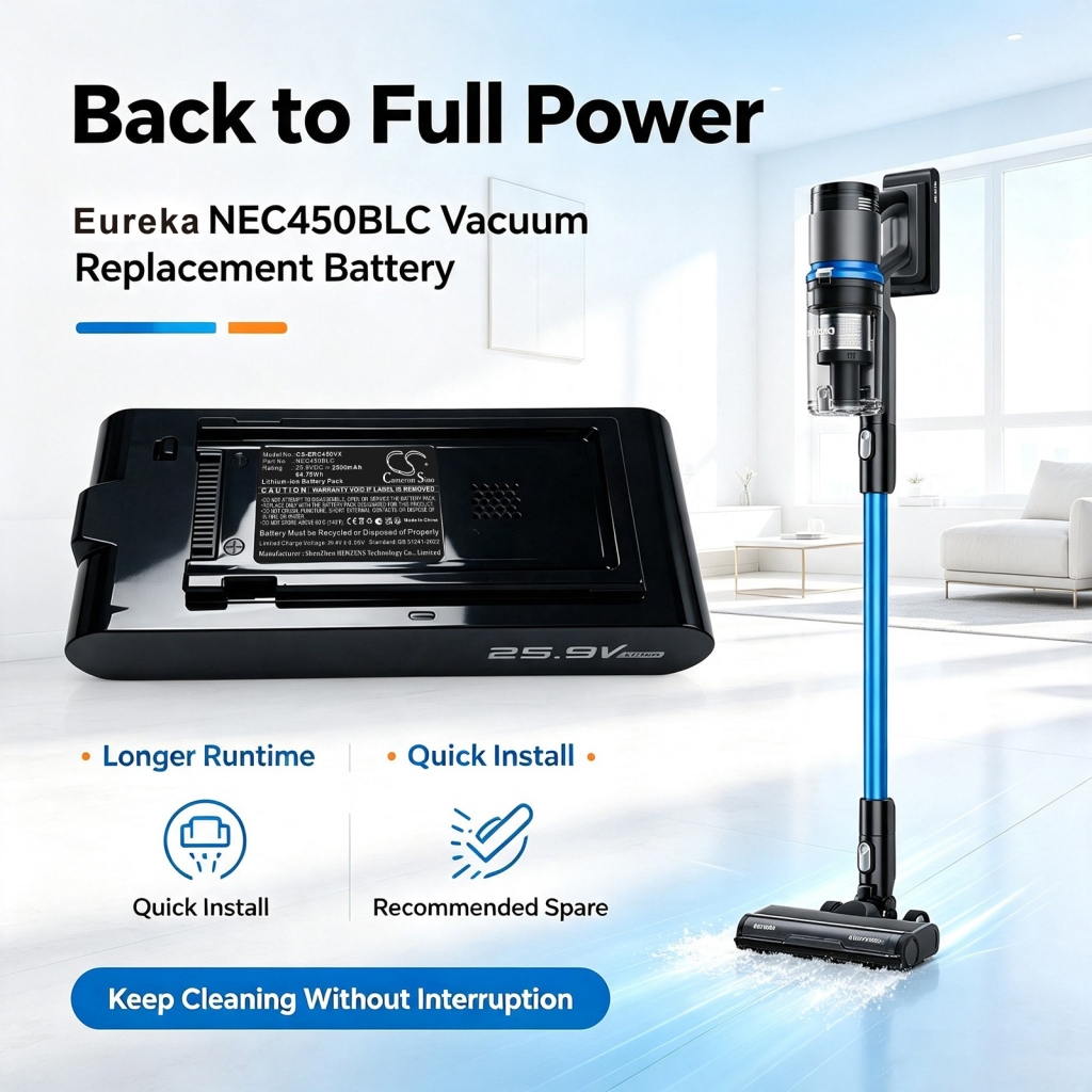 Battery Replaces Eureka NEC450BLC