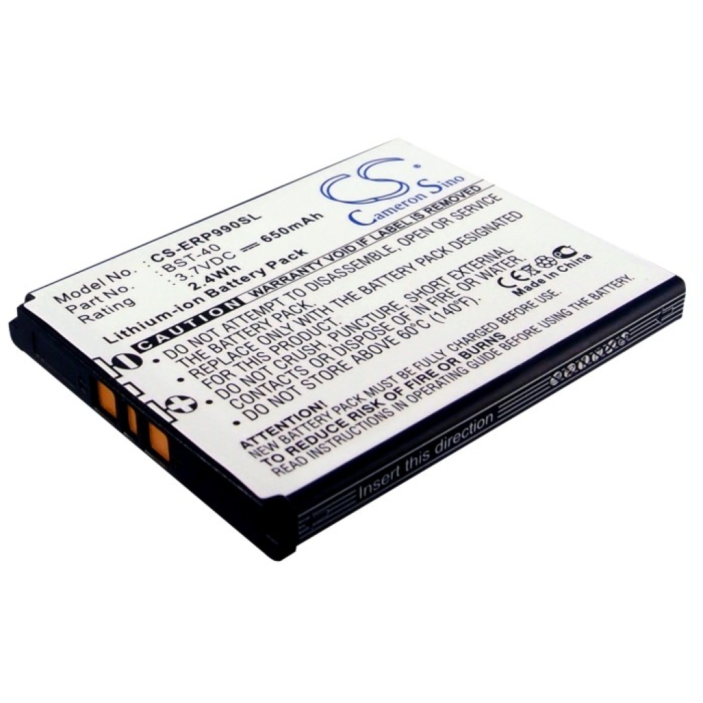 Battery compatible with Sony Ericsson CS-ERP990SL