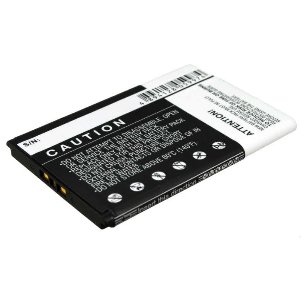 Cameron Sino CS-ERX1XL CAUTION label and barcode on flat battery