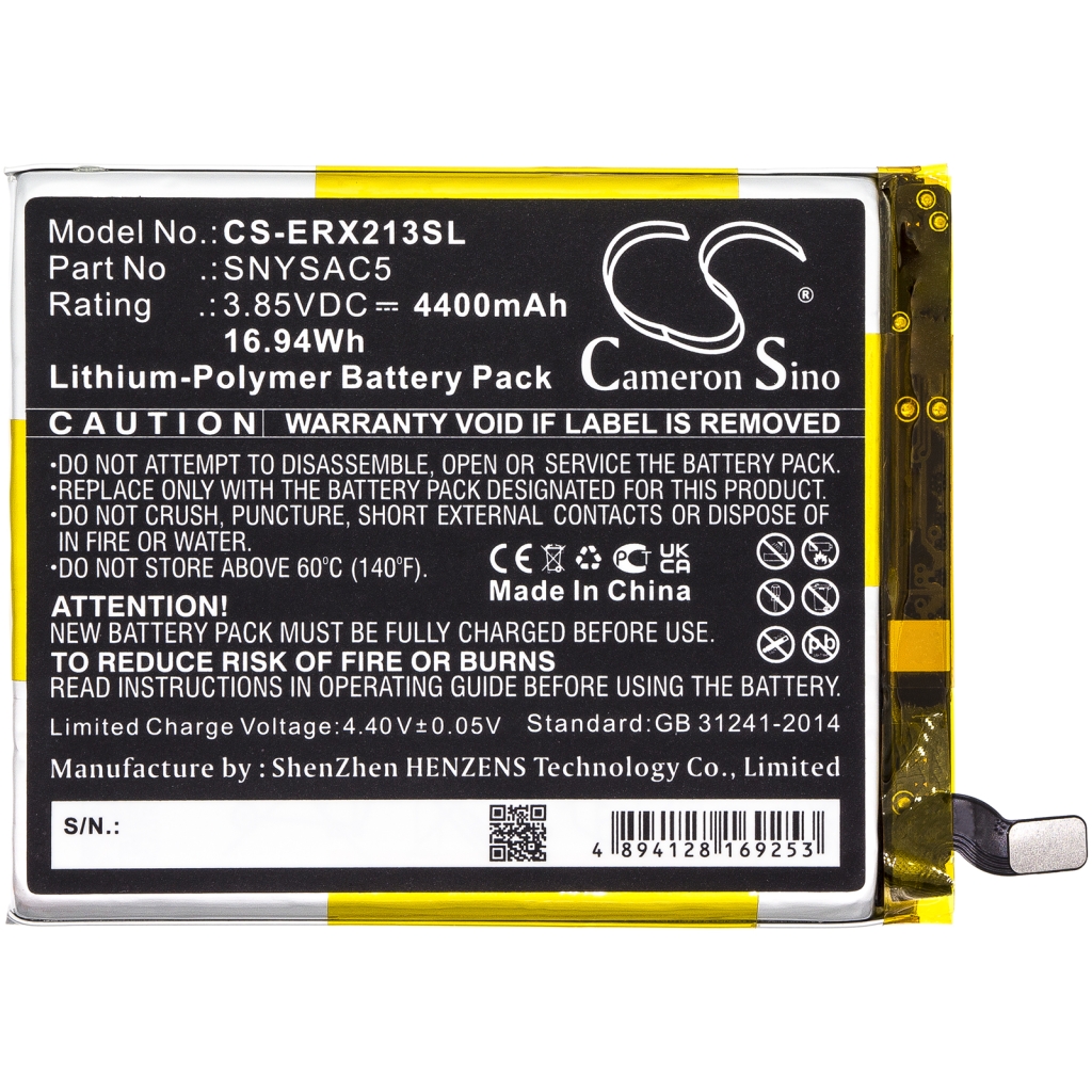 Compatibele batterijvervanging voor Sony SNYSAC5