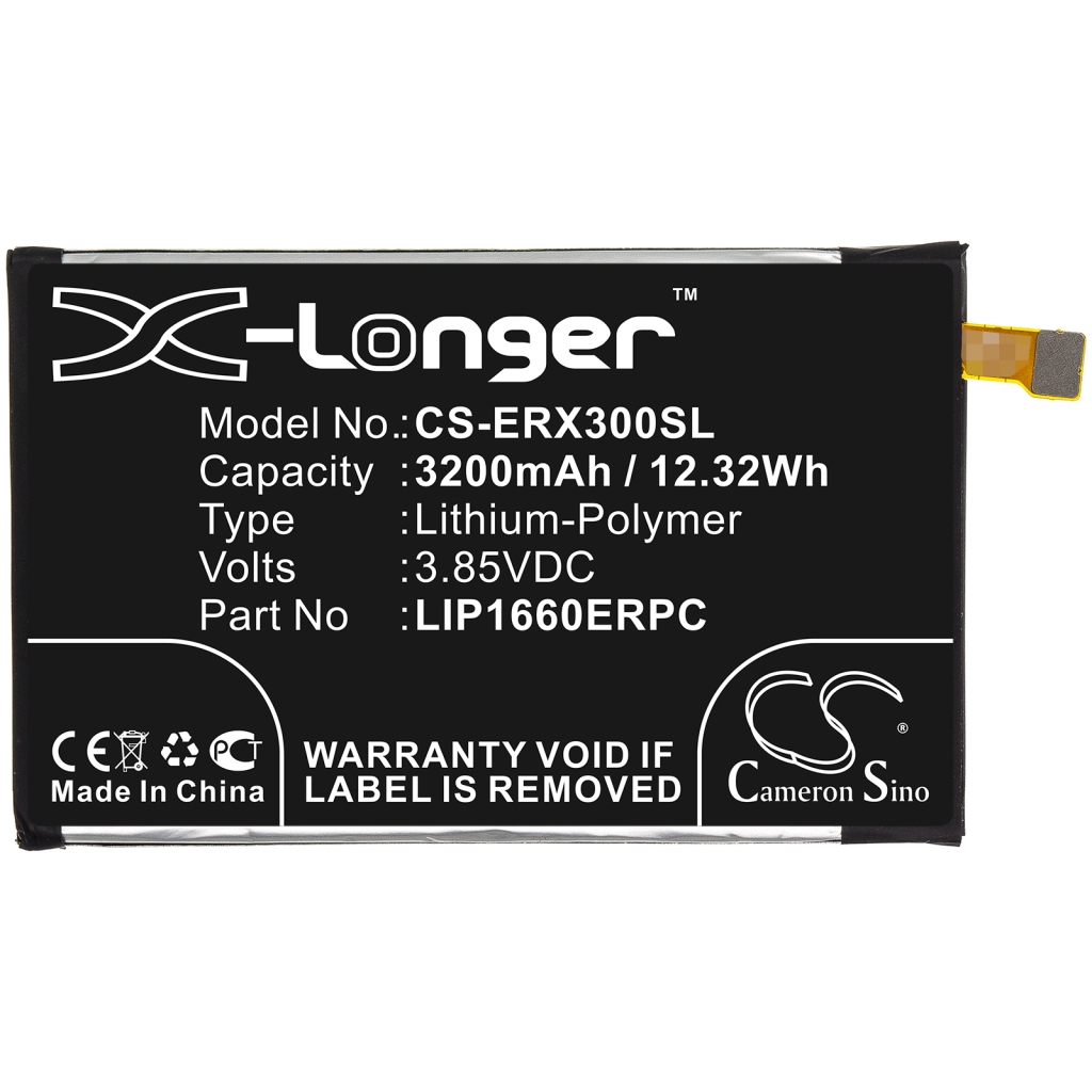 Compatibele batterijvervanging voor Sony LIP1660ERPC