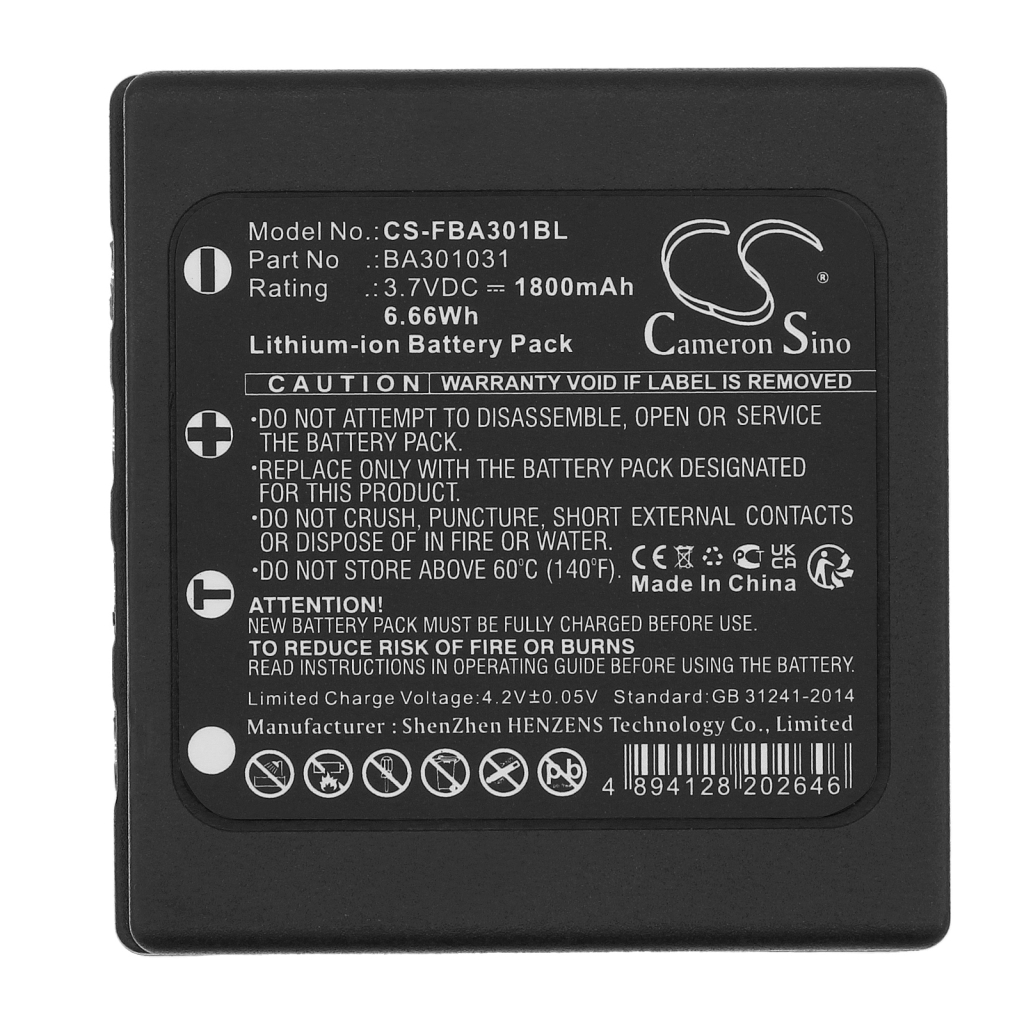 Compatibele batterijvervanging voor HBC BA301031