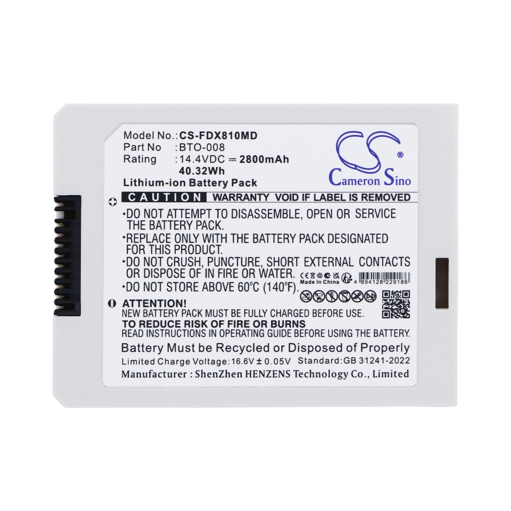 Battery compatible with Fukuda denshi CS-FDX810MD
