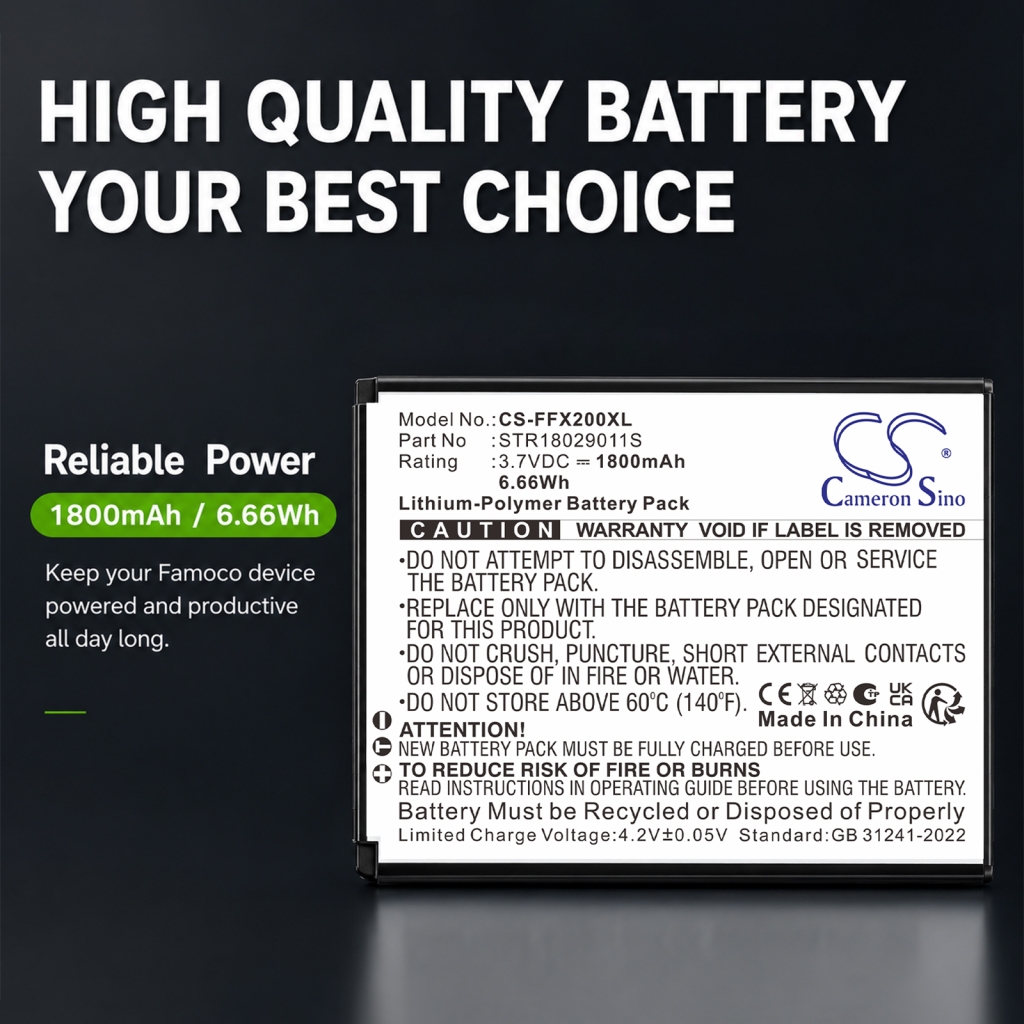 Battery compatible with Famoco CS-FFX200XL
