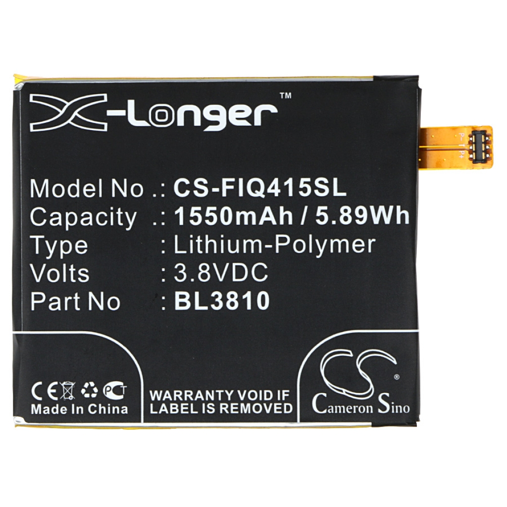 Compatibele batterijvervanging voor Fly BL3810