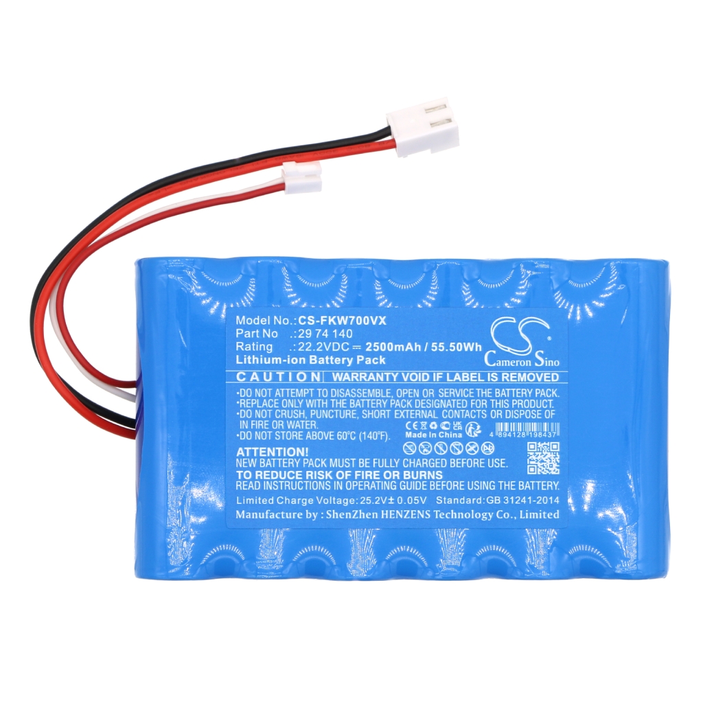 Batterijen voor stofzuigers Fakir CS-FKW700VX
