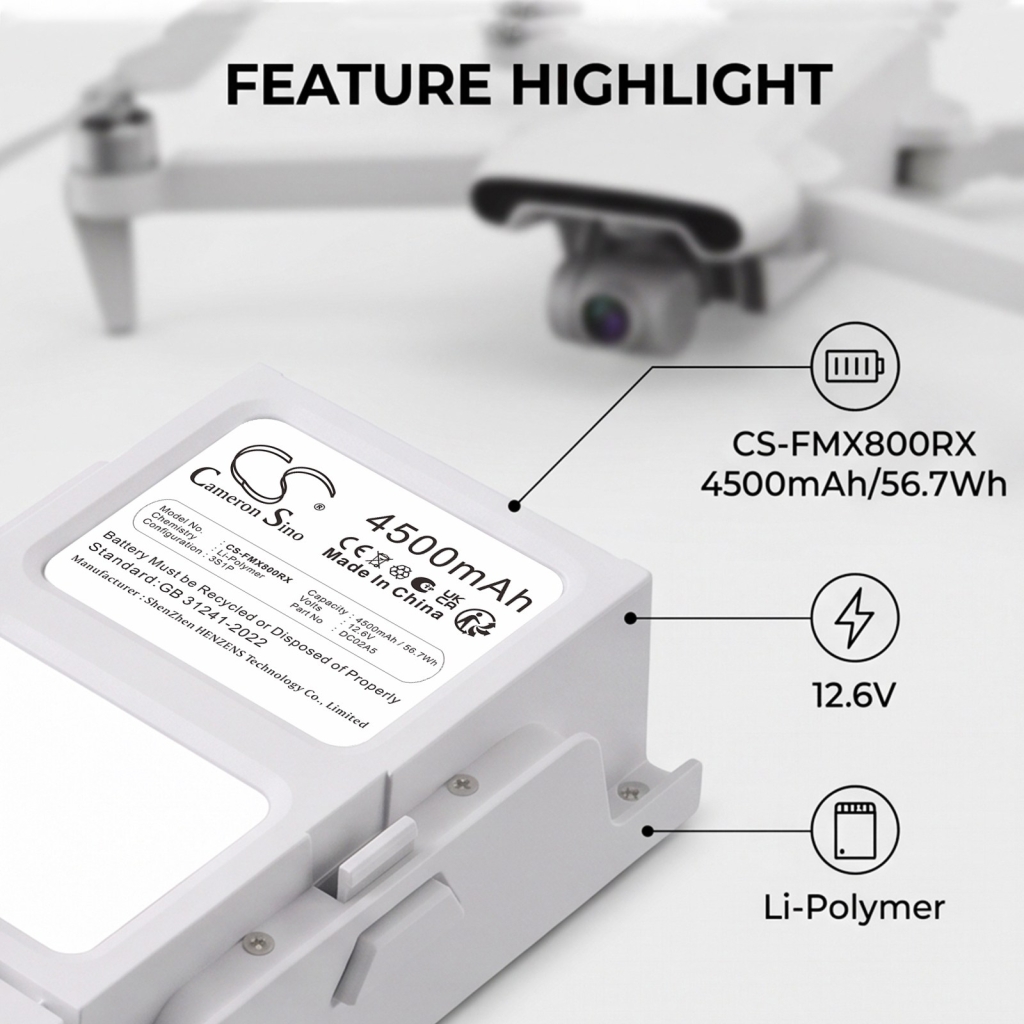 Batteries compatible with FIMI X8 SE CS-FMX800RX