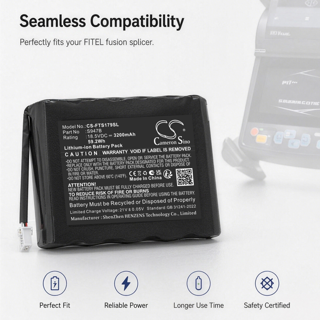 Battery compatible with Fitel CS-FTS179SL