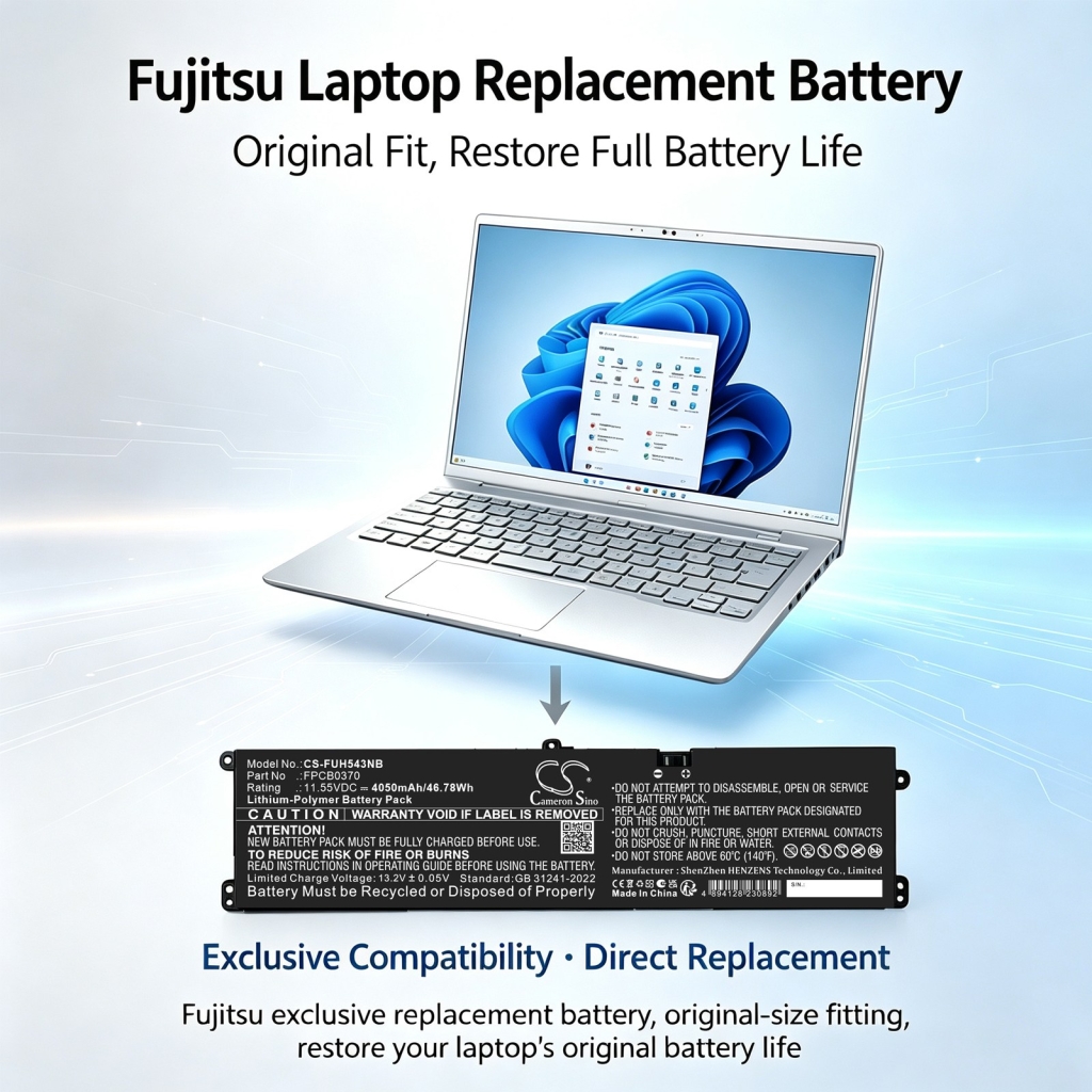 Battery compatible with Fujitsu CS-FUH543NB