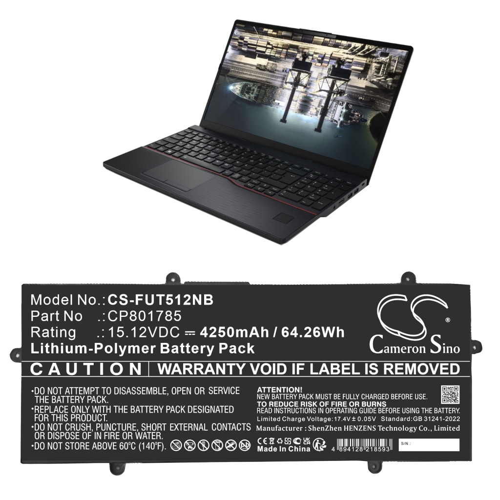 Batterijen Notebook batterij CS-FUT512NB
