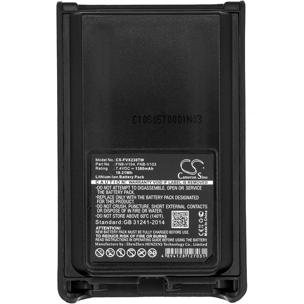 Batterijen Vervangt FNB-V103