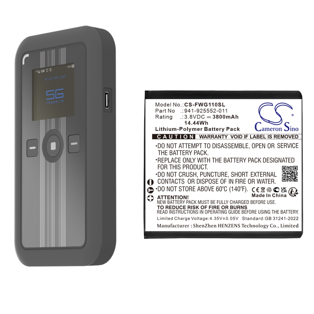 Hotspot Batterij Franklin wireless CS-FWG110SL