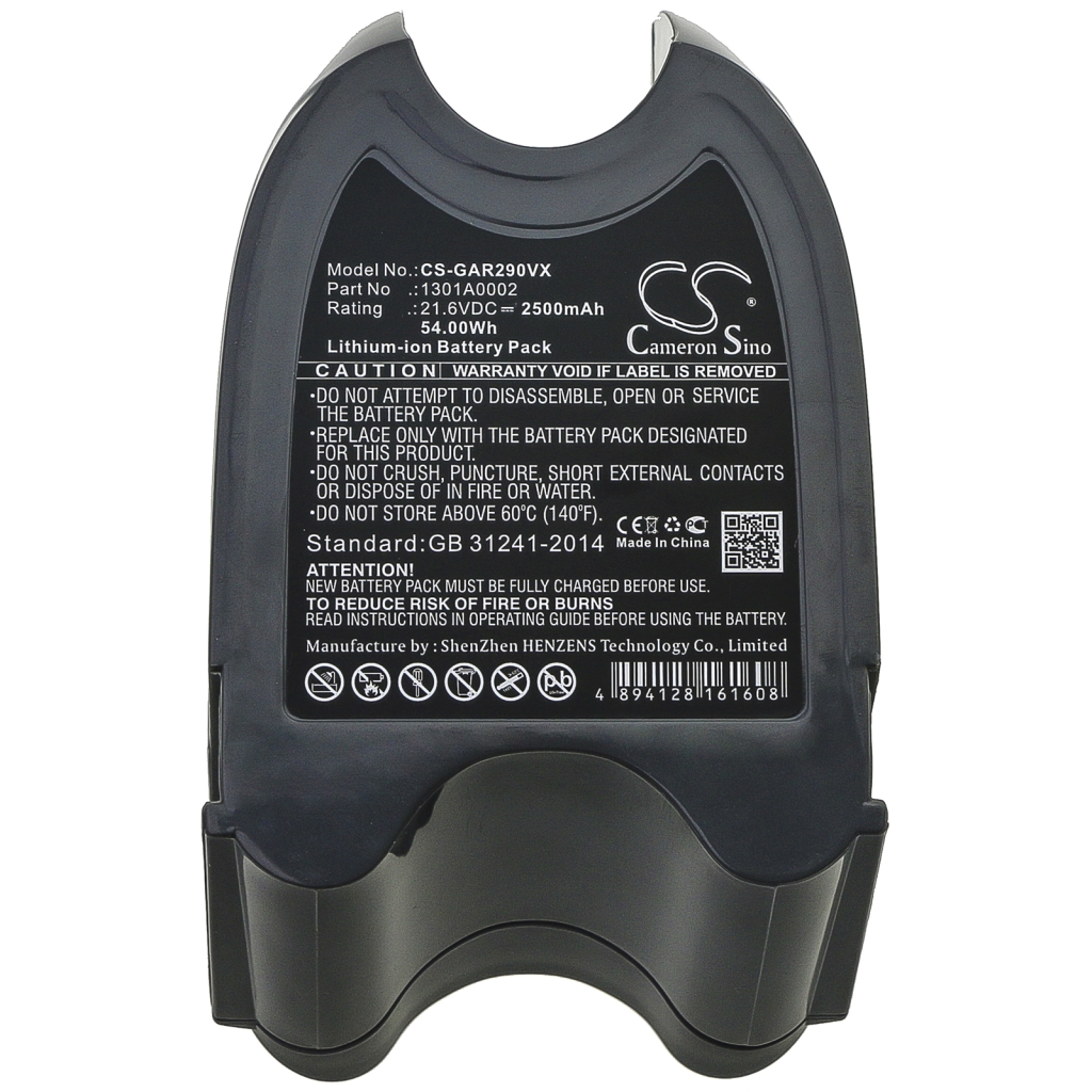 Compatible battery replacement for Gtech 1301A0002