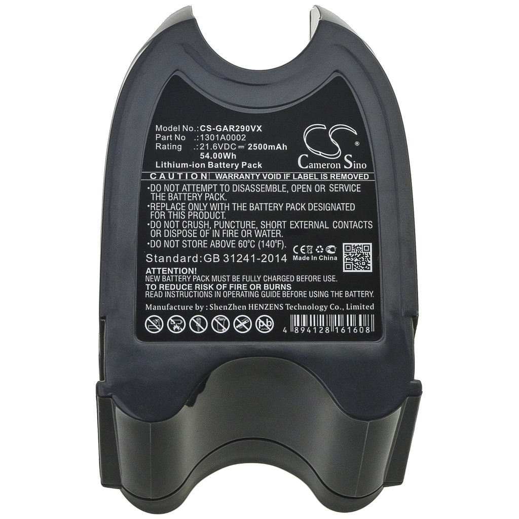 Compatibele batterijvervanging voor Gtech 1301A0002