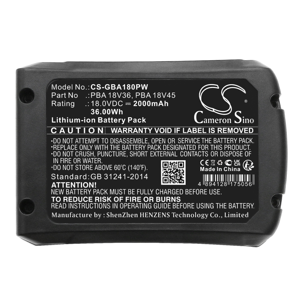 Batterijen Vervangt PBA 18V20