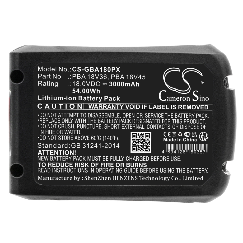 Batterijen Vervangt PBA 18V36