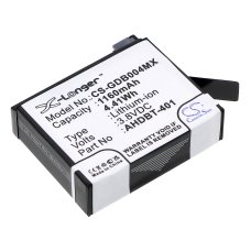 Compatibele batterijvervanging voor GoPro 335-06532-000,AHDBT-401