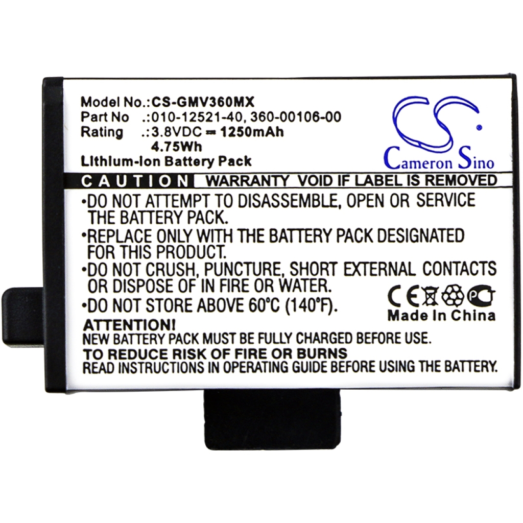 Battery compatible with Garmin CS-GMV360MX