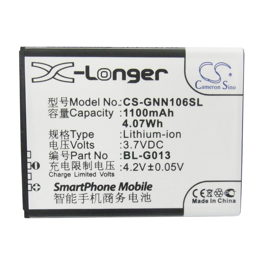 Cameron Sino X-Longer CS-GNN106SL 1100mAh 3.7V 4.07Wh Li-ion battery BL-G013