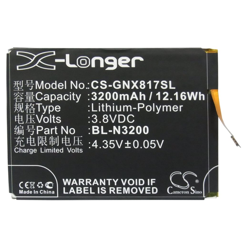 Battery compatible with GIONEE CS-GNX817SL