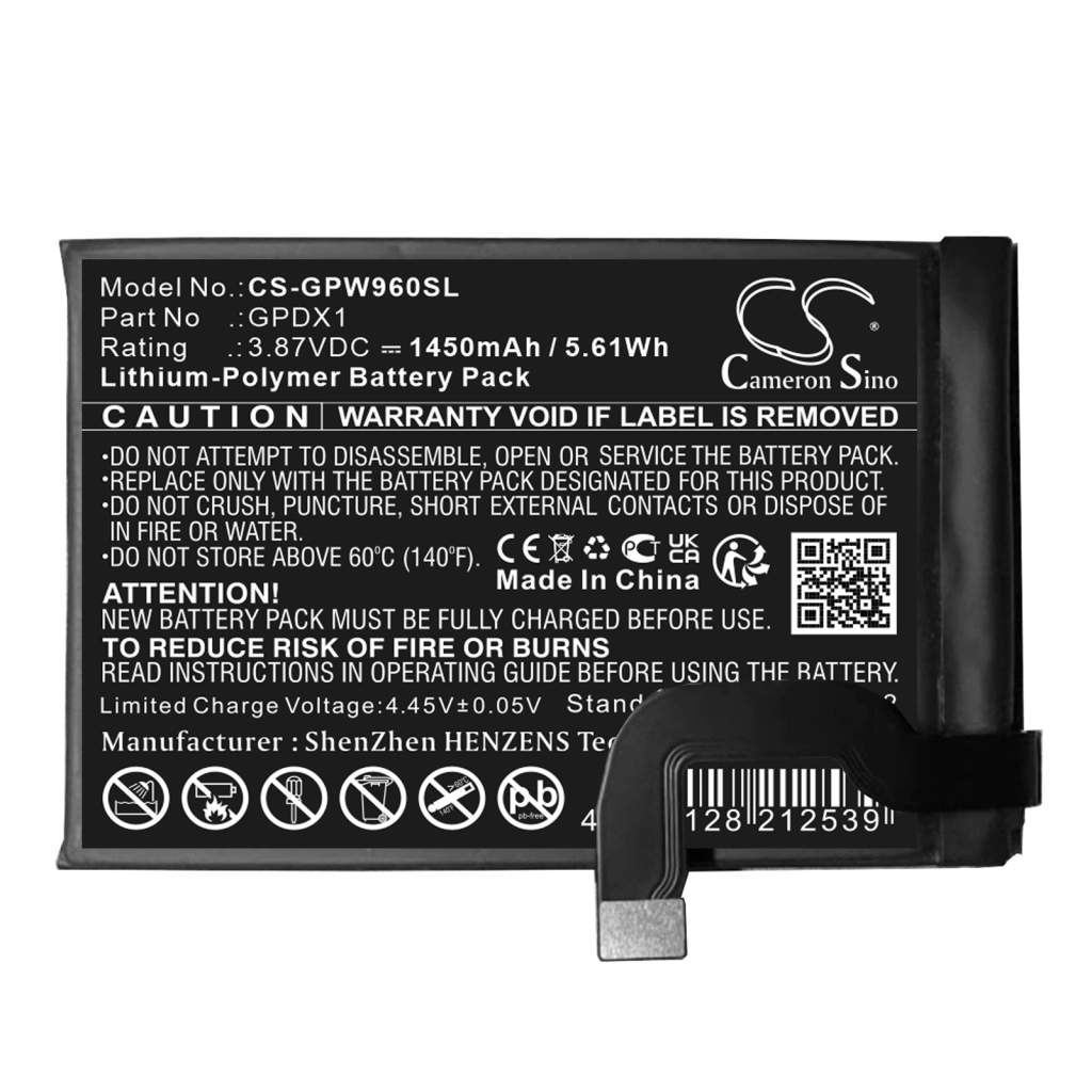 Compatibele batterijvervanging voor Google GPDX1