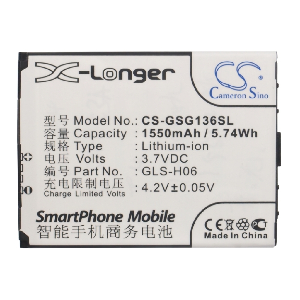 Battery compatible with Gigabyte GSmart CS-GSG136SL