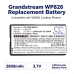 Battery compatible with Grandstream CS-GWP826CL