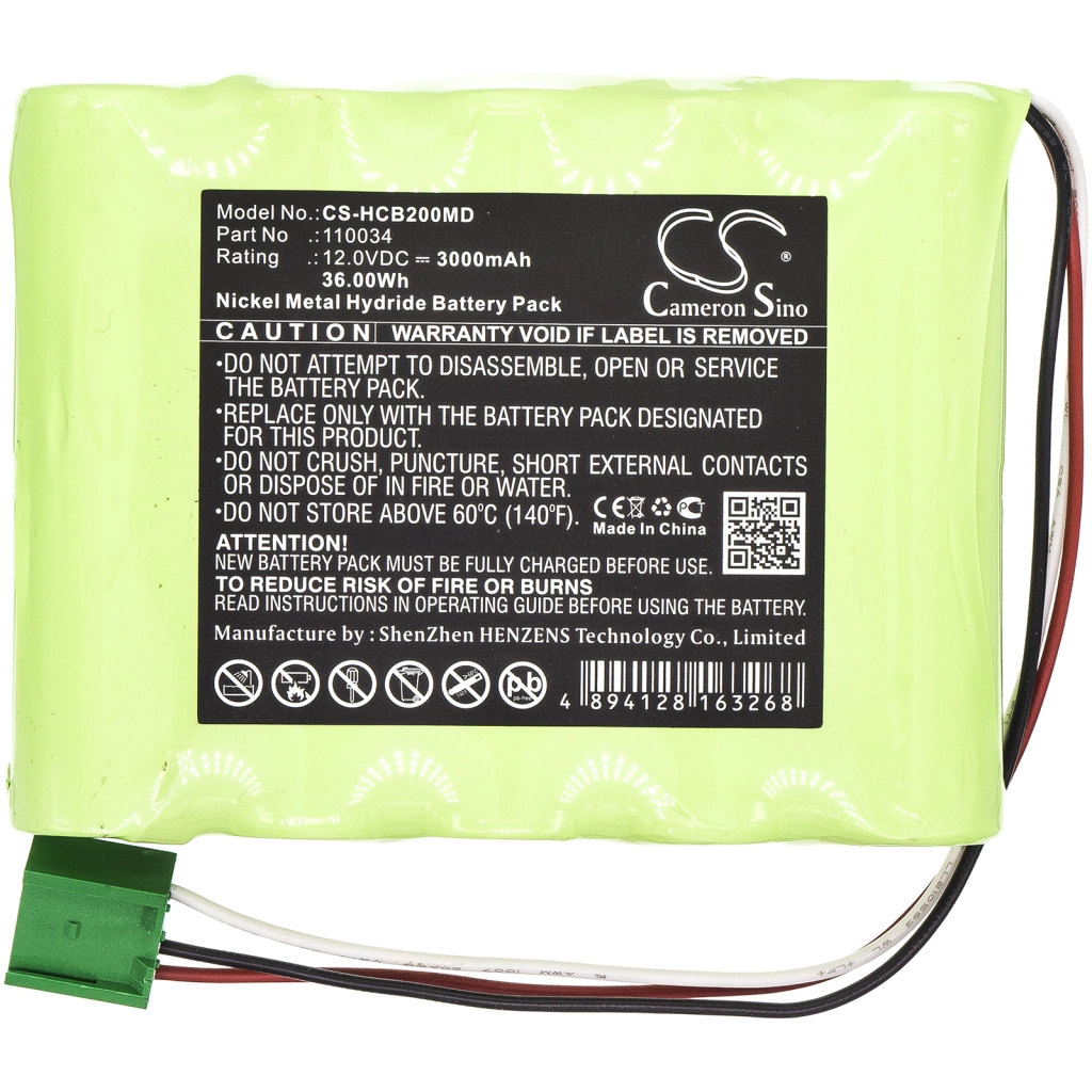 Compatibele batterijvervanging voor Hellige 110034