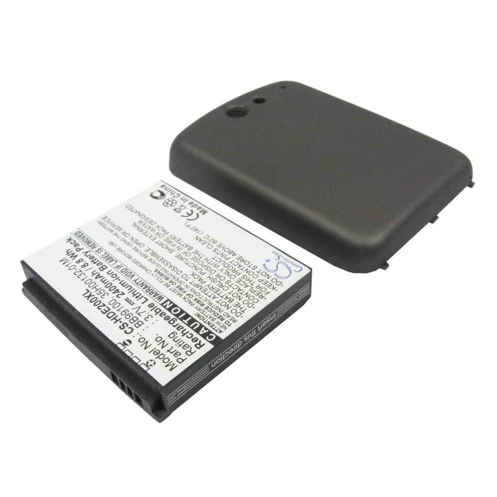 Reverse label CS-HDE200XL 2400mAh Rechargeable Li-ion with dark cover