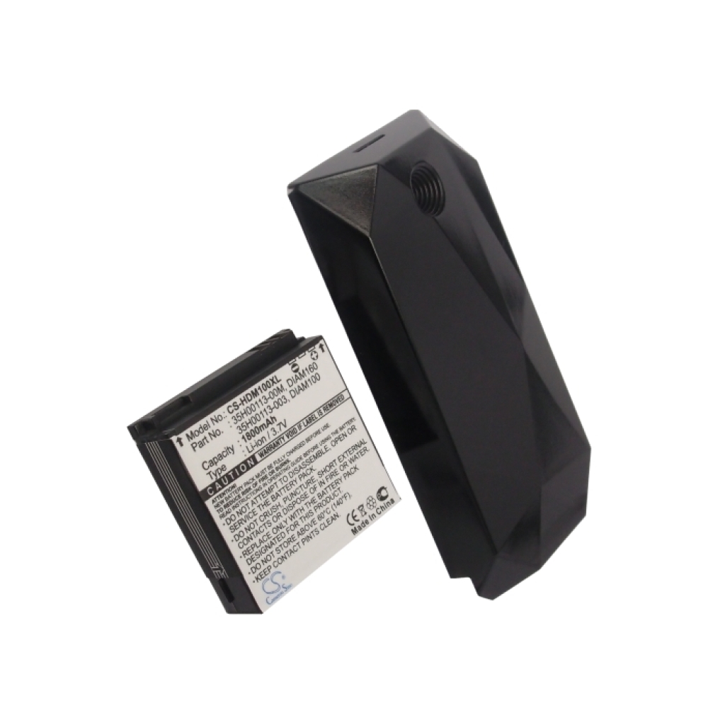 Cameron Sino CS-HDM100XL battery with cover rear angle, label readable