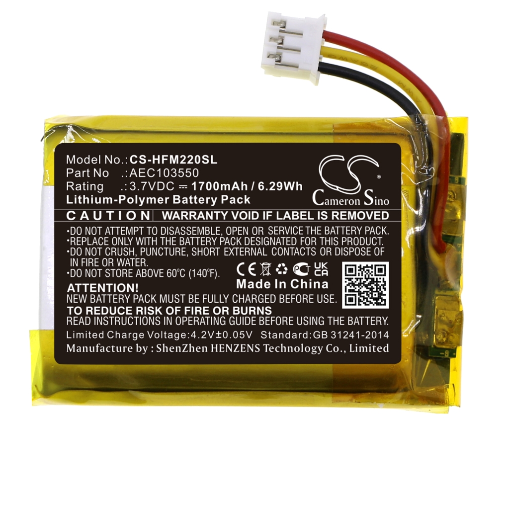 Compatibele batterijvervanging voor Hifiman AEC103550