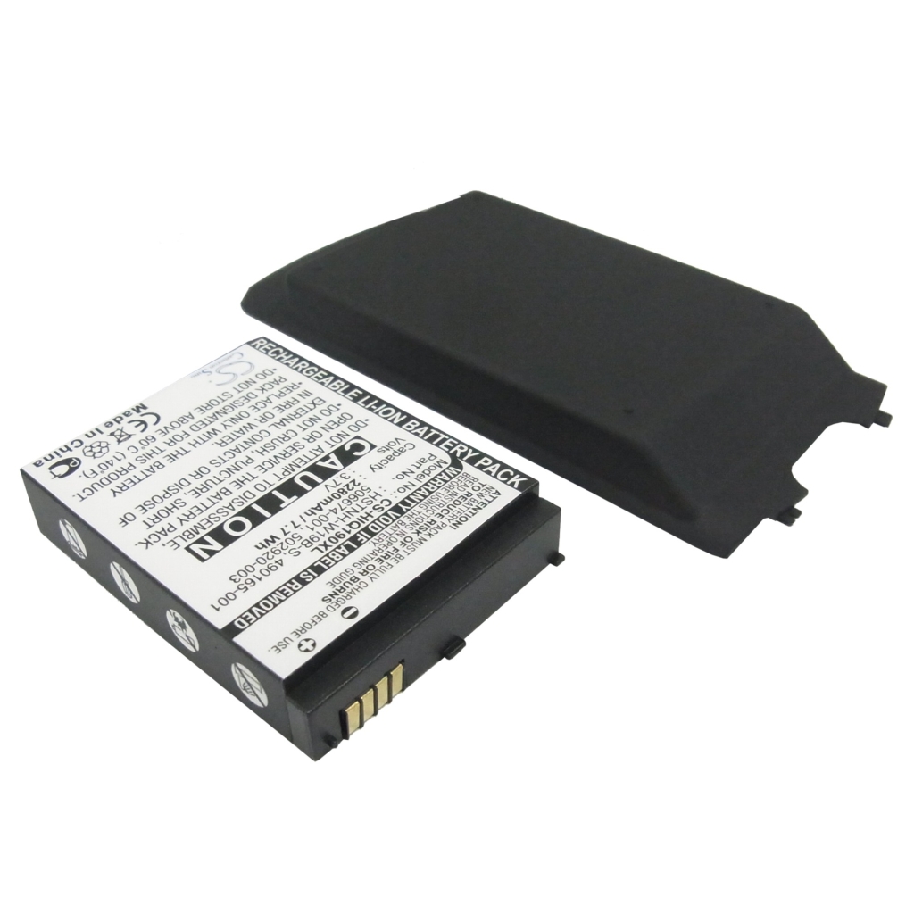 Cameron Sino CS-HIQ190XL 3.7V 2280mAh Li-ion extended battery with back cover – label view