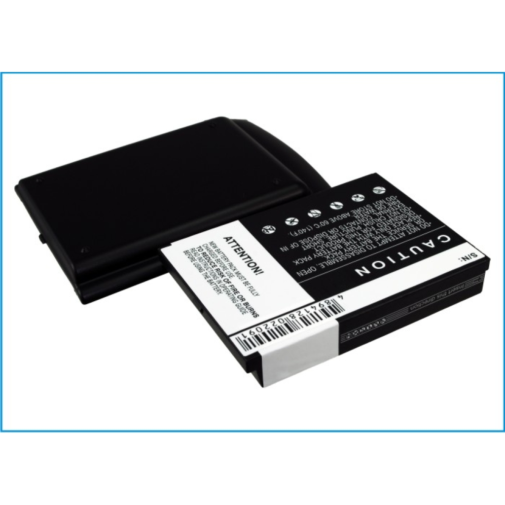 Cameron Sino X-Longer CS-HIQ200XL 3.7V 3650mAh Li-ion battery + back cover – angled view
