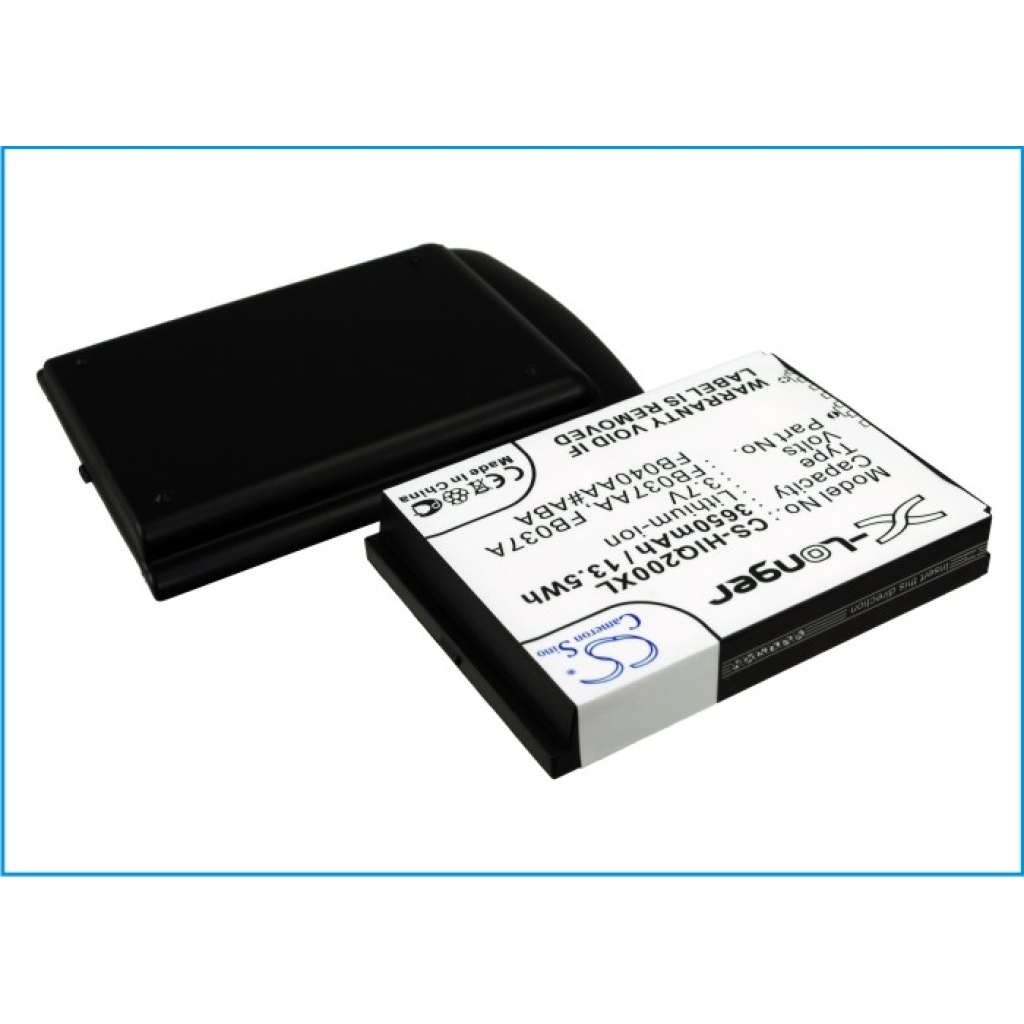 Cameron Sino X-Longer CS-HIQ200XL 3.7V 3650mAh Li-ion battery + back cover – angled label