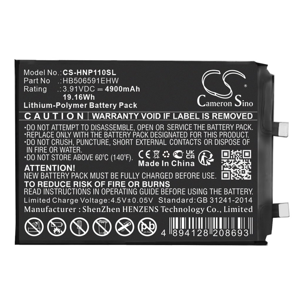 Compatibele batterijvervanging voor Honor HB506591EHW
