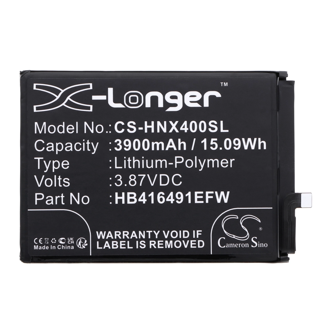 Compatible battery replacement for Honor HB416491EFW