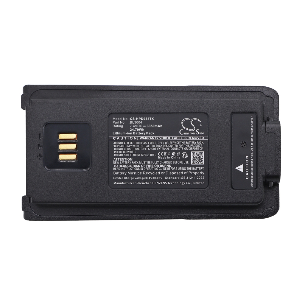 Battery compatible with Hytera CS-HPD985TX