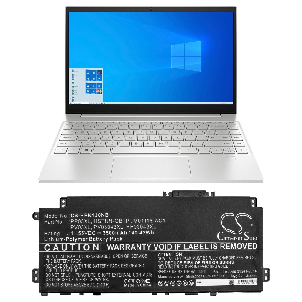 Batterij Vervangt PP03043XL